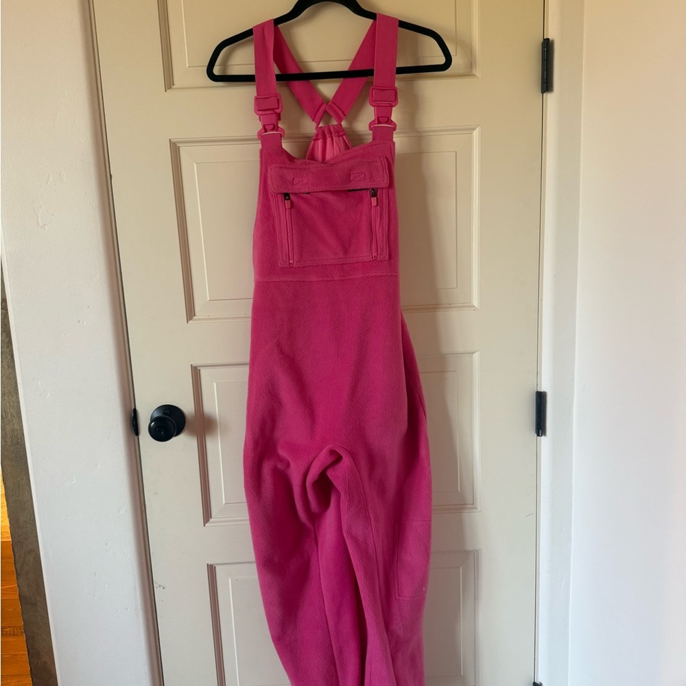 Plush Pink One-Piece Overalls